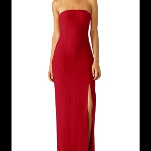 Elizabeth and James size 0 red strapless gown